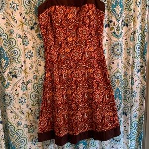 Orange and brown dress